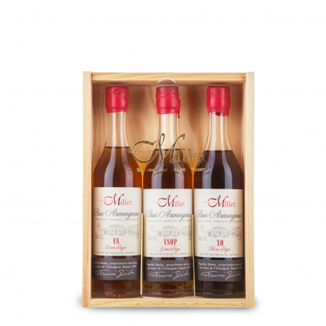  3 x 20 cl wooden case